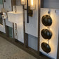 arteriors diesel wall sconce gold round showroom