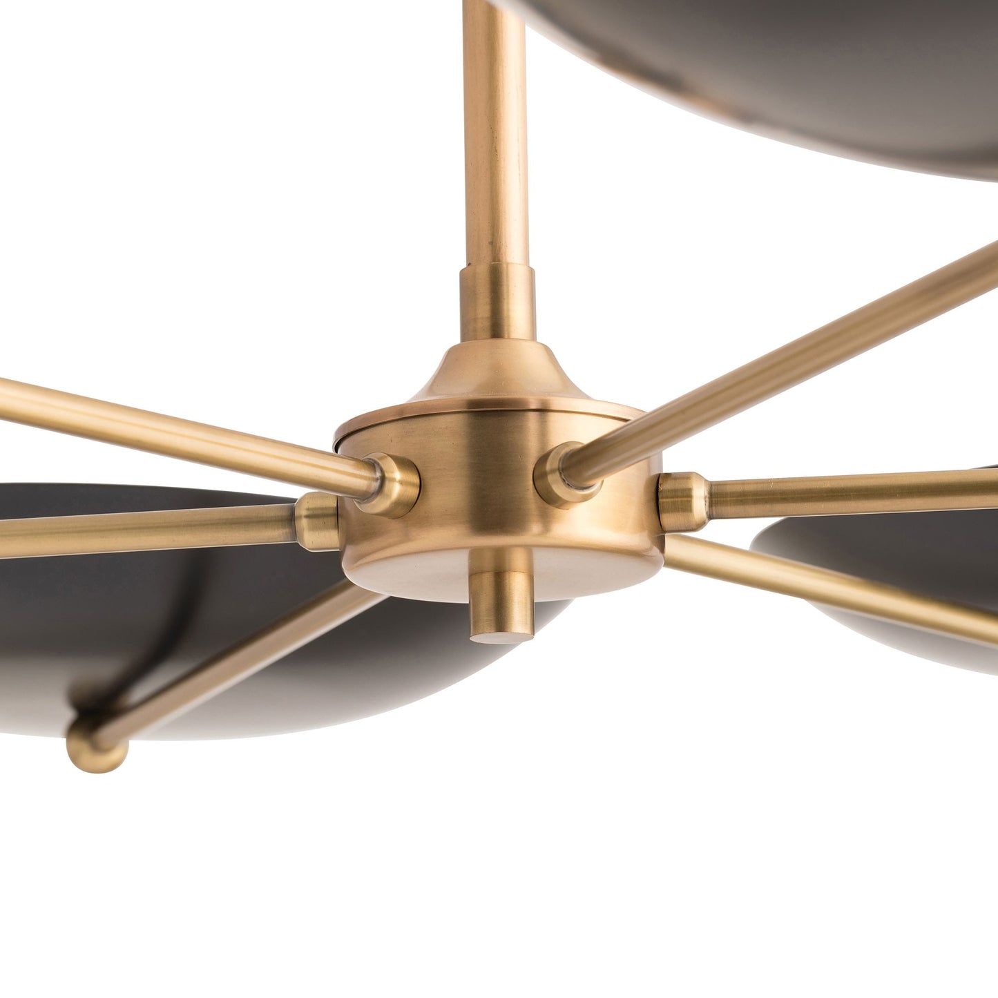 arteriors home griffith chandelier antique brass frame closeup