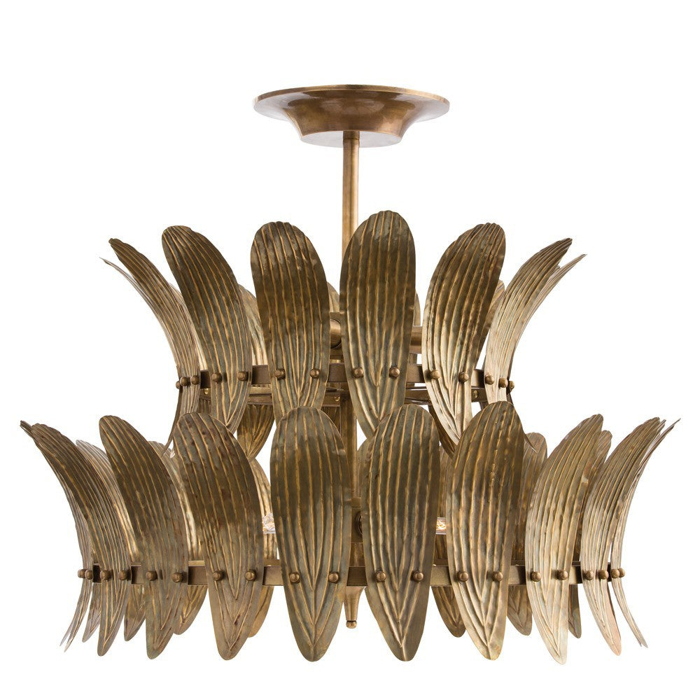 Analise Two Tier Chandelier Vintage Brass