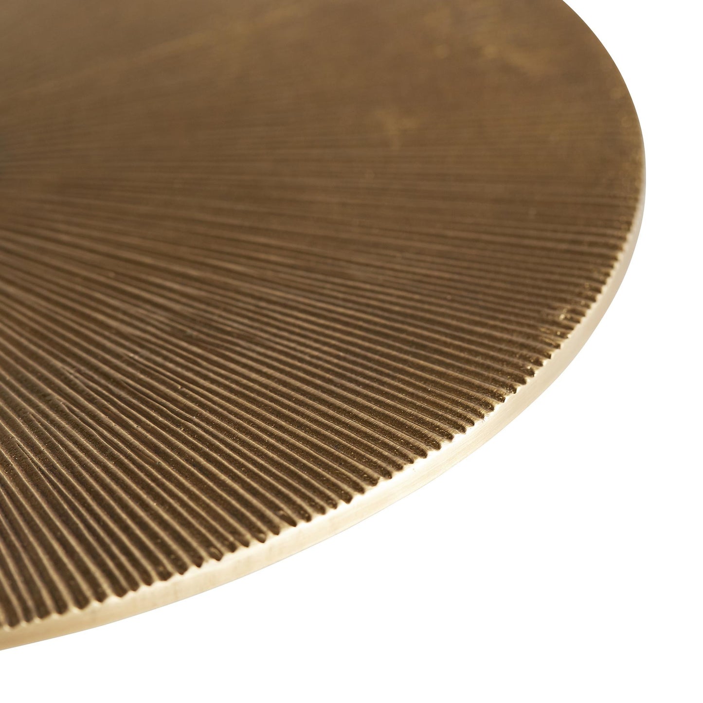 arteriors home otelia accent table vintage brass top detail