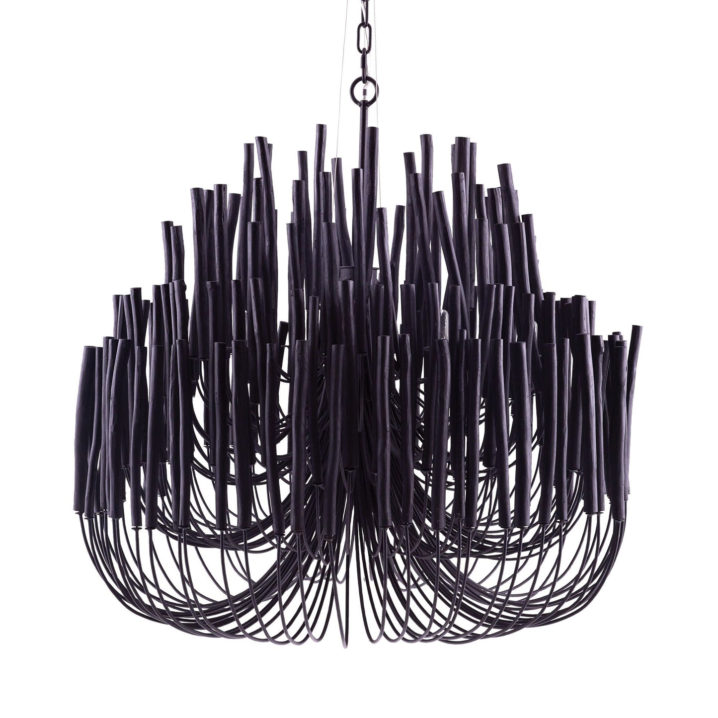 Tilda Large Pendant Black Stained Wood