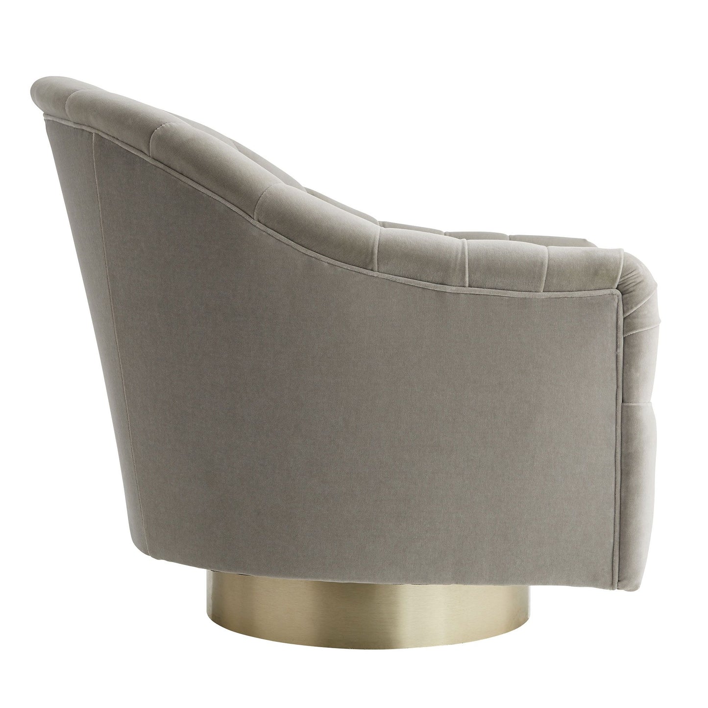 arteriors springsteen flint velvet champagne swivel side