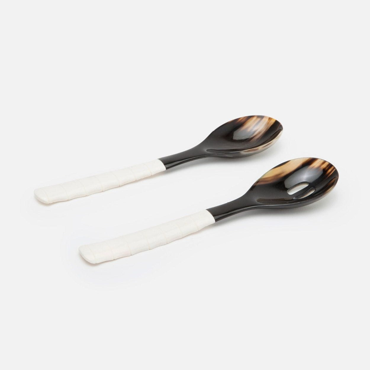 blue pheasant halette mixed black serving set angle