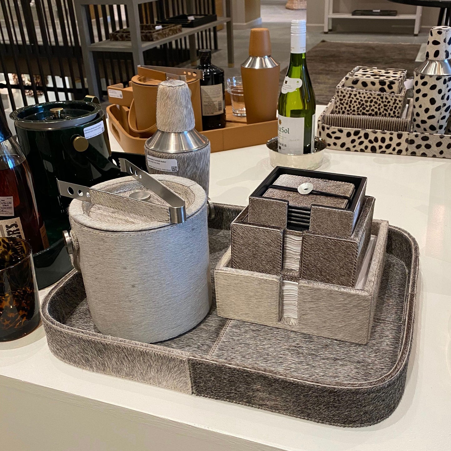 blue pheasant browmley tray gray styled