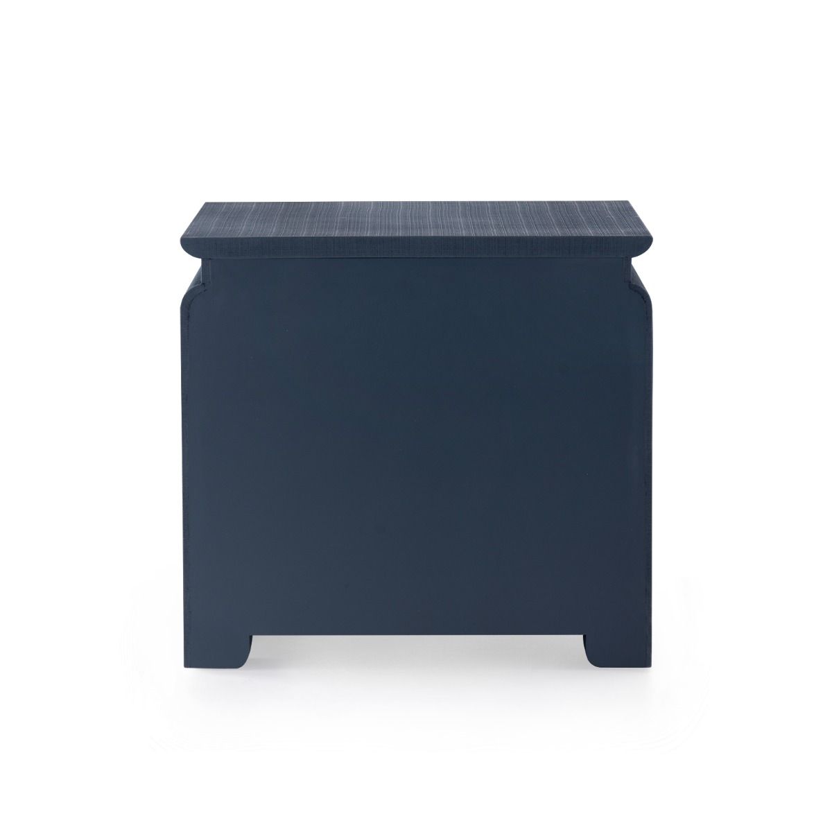bungalow 5 elina 3 drawer side table navy blue back