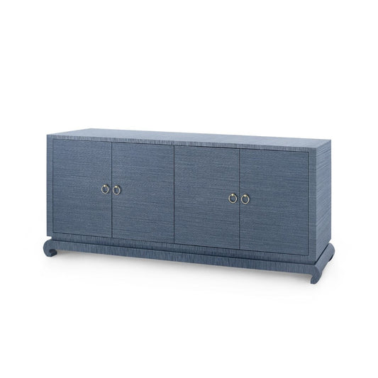 bungalow 5 meredith 4 door cabinet extra large navy blue angle