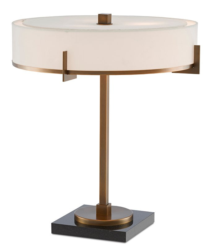 Jacobi Table Lamp Marble and Antique Brass