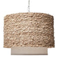 made goods nina knotted seagrass drum lighting chandelier hanging light fixture