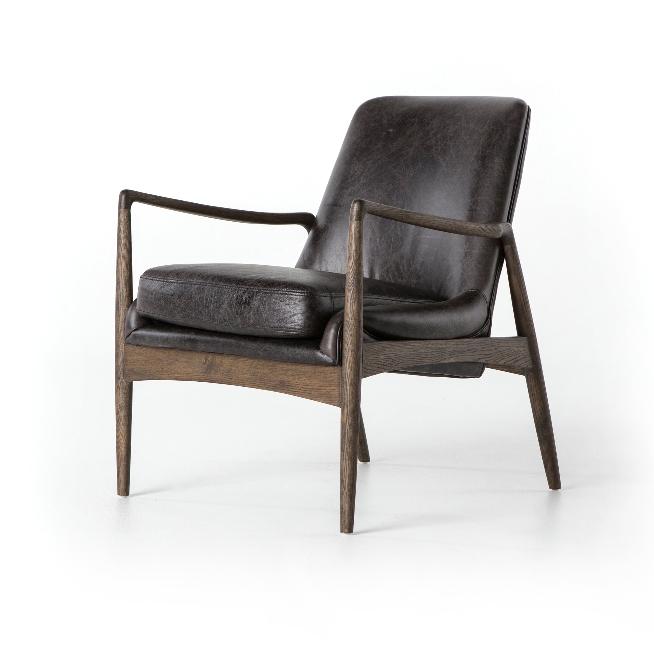 Four Hands Braden Leather Chair Durango Smoke – CLAYTON GRAY