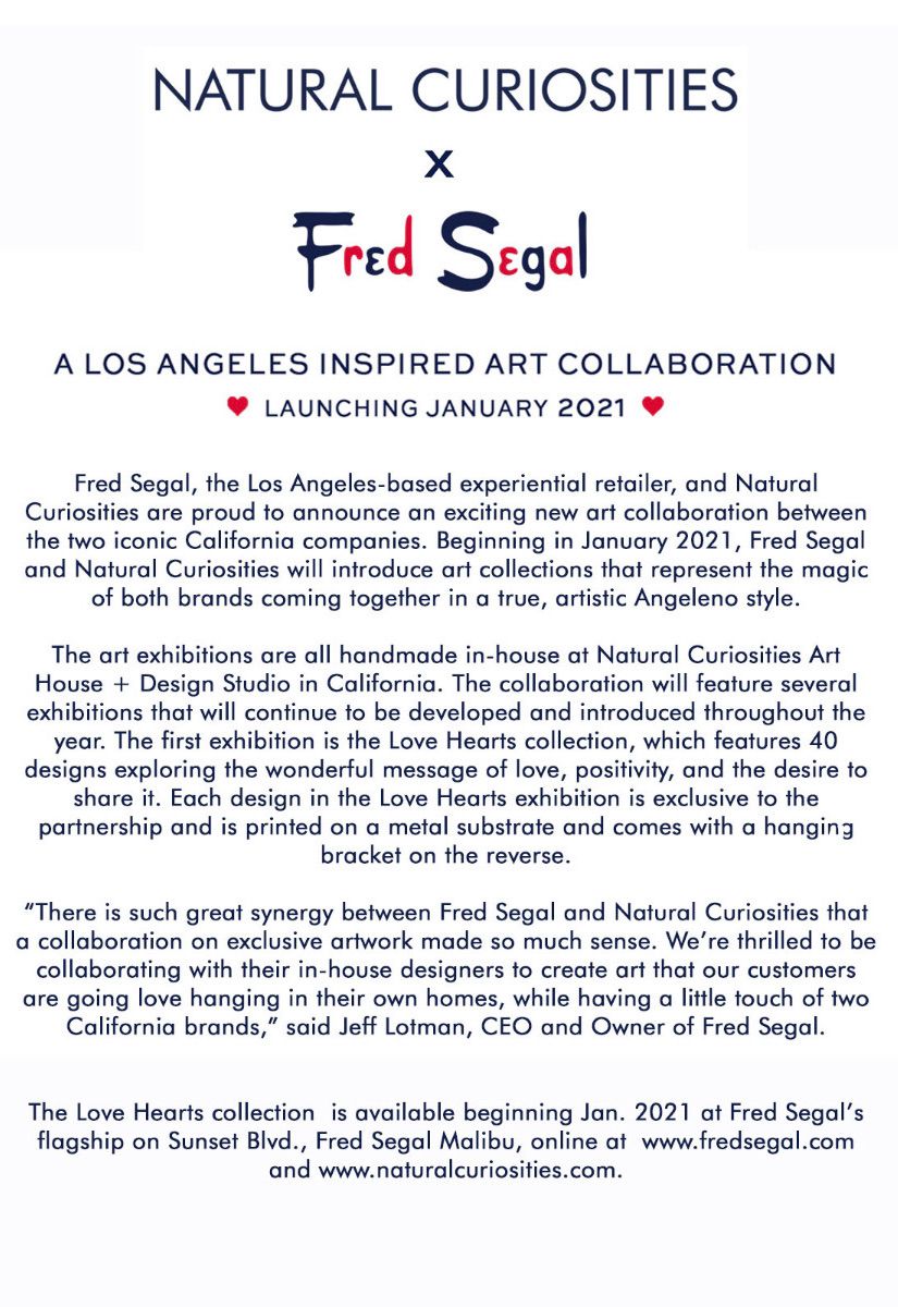 natural curiosities big sur love 12 fred segal collab