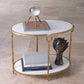 global views iron and stone side table oval occasional table 