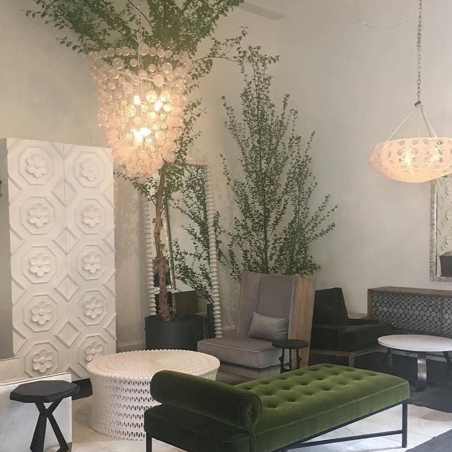 oly Clyde floor mirror white showroom