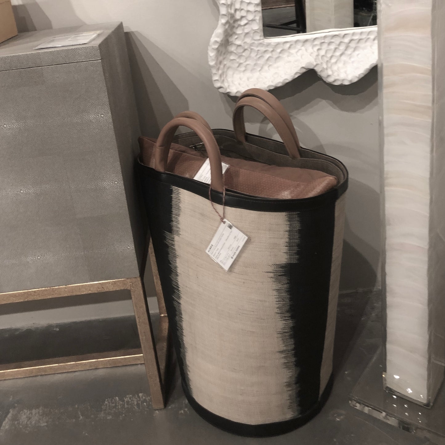 made goods Aubrie bags black and white natural showroom