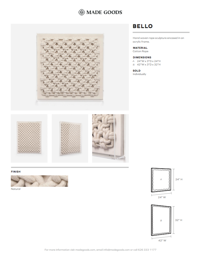 made goods bello tearsheet