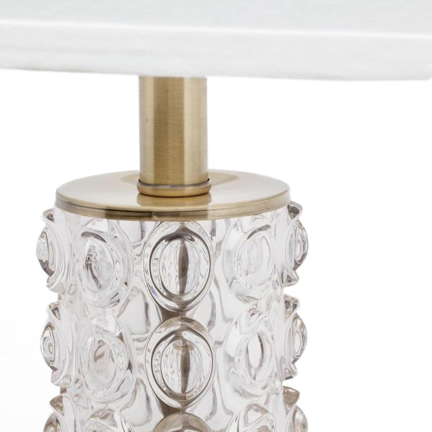 made goods beroe table lamp glass tall gold bubble detail