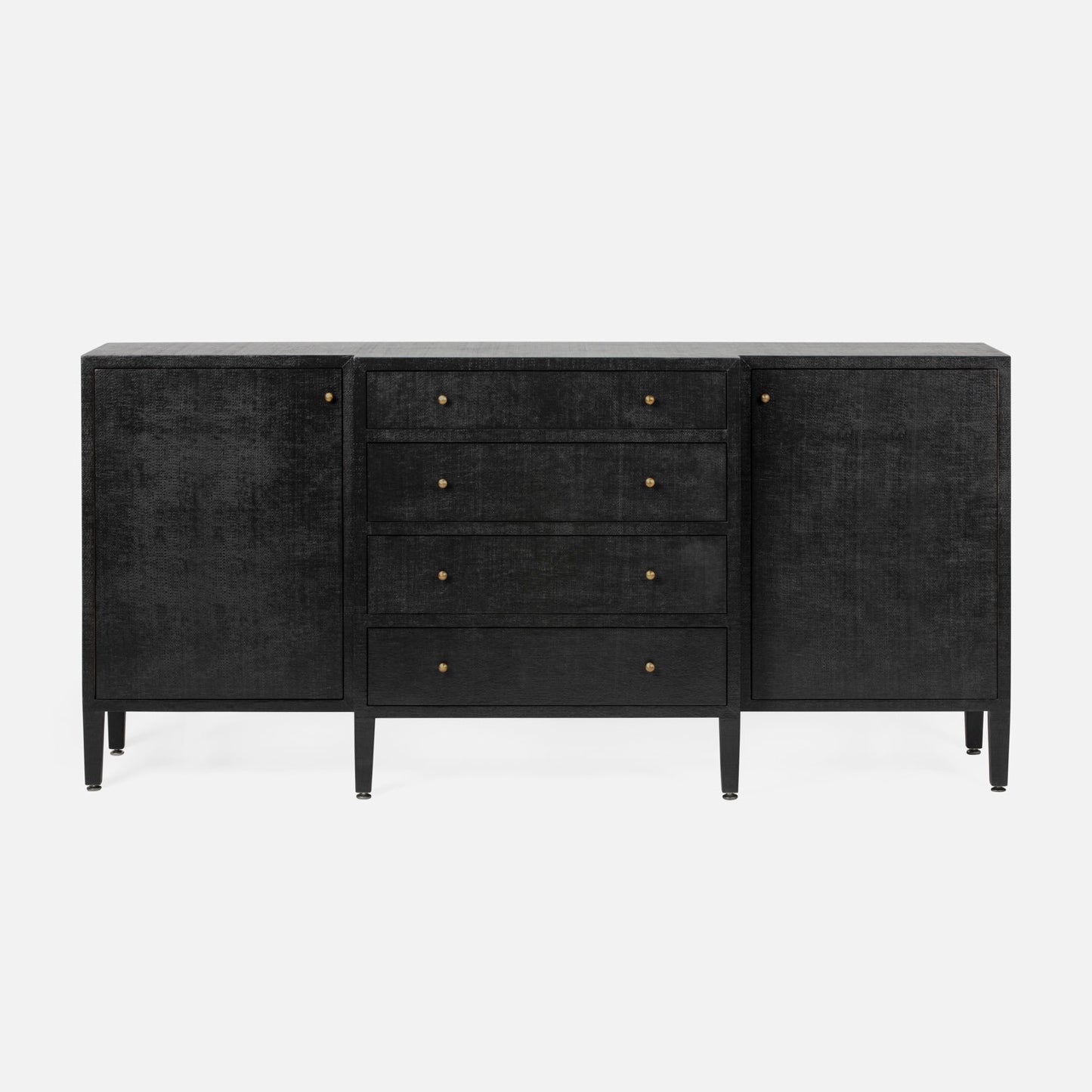 Conrad Deep Drawer Buffet Black Faux Raffia - multiple options