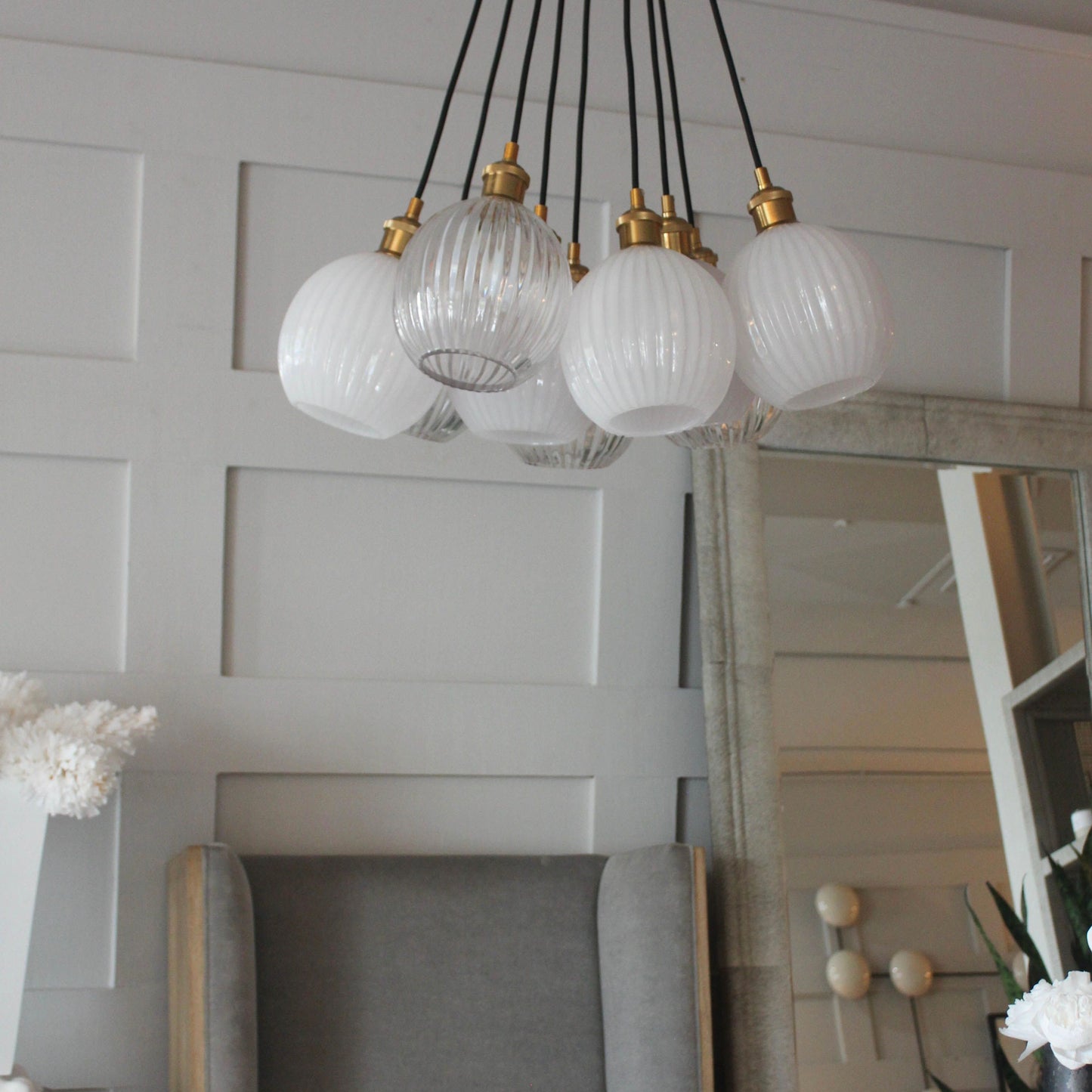 made goods dax 9 light brass and opaque shop