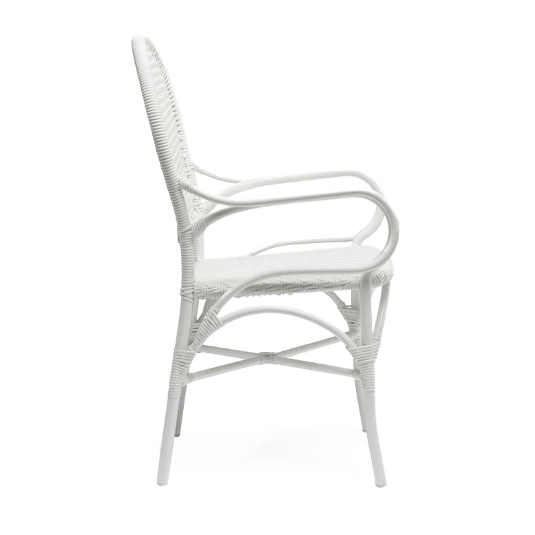 Made Goods Donovan Arm Chair White seating living room chair dining room chair dining chair contemporary chairs chairs seating side view