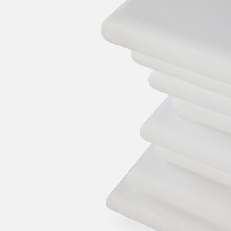 made goods dorsey side table white plaster corner