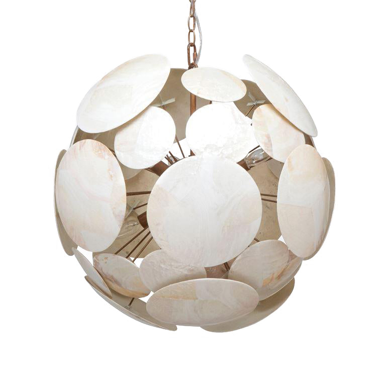 made goods Elba chandelier showroom round shell