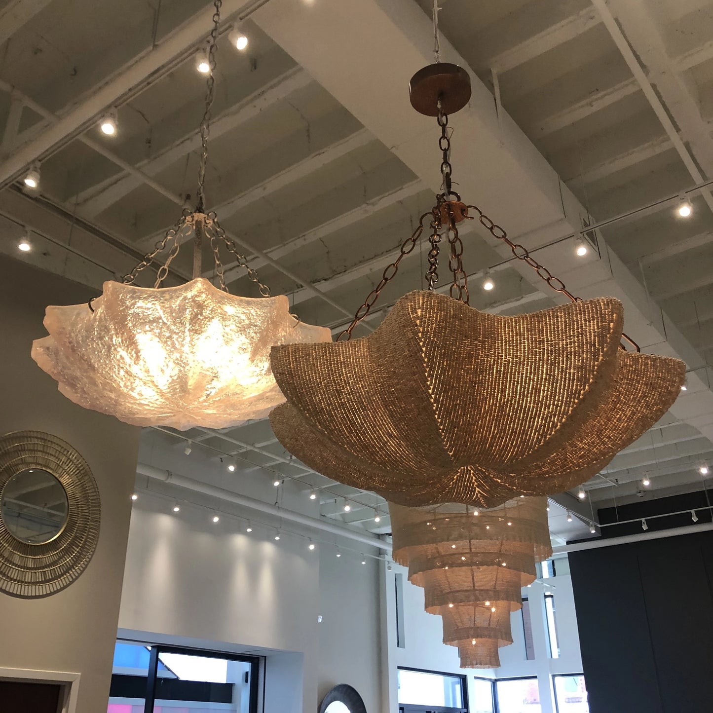 made goods Evelyn chandelier silver hanging dining room