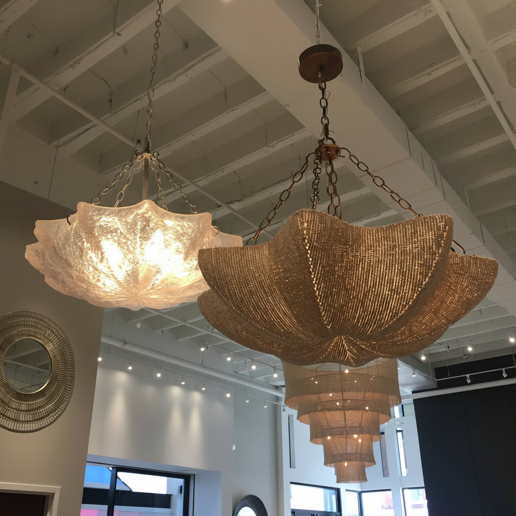made goods Evelyn chandelier silver hanging dining room