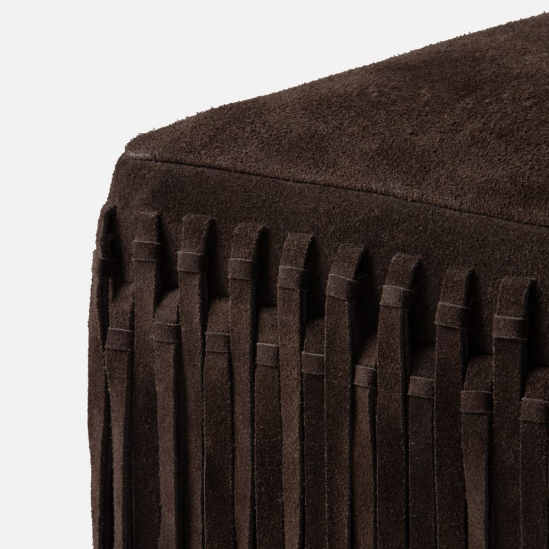 made goods hallie stool chocolate suede corner