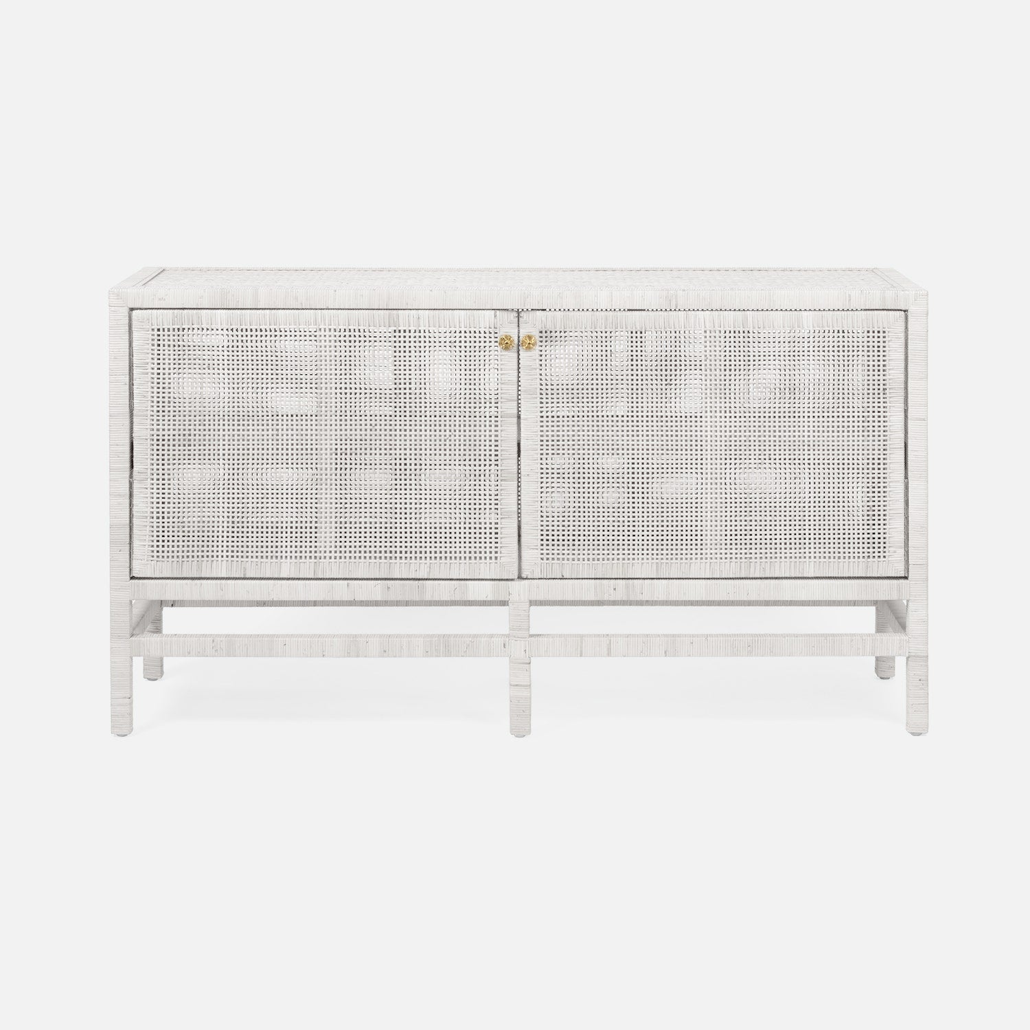 White wicker online sideboard