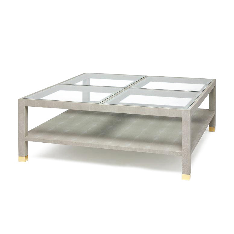 made goods lafeu square coffee table sand faux shagreen side