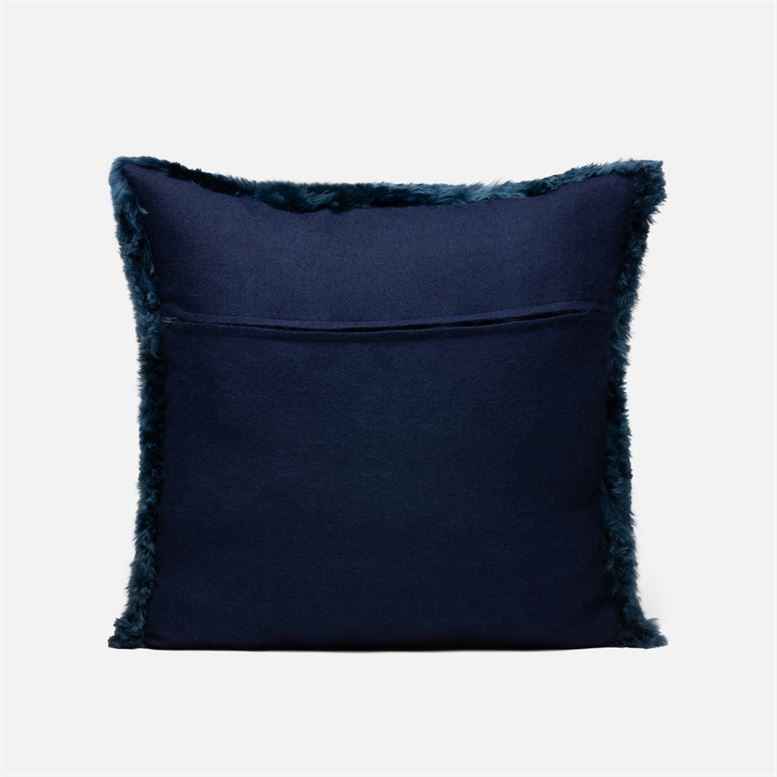 made goods lily square pillow dark navy alpaca back