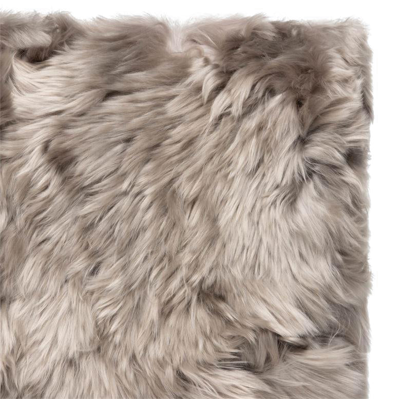 made goods lily pillow gray alpaca square detail