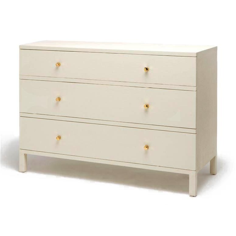 linen white dresser Maris 48" Dresser Designer White Faux Belgian Linen
