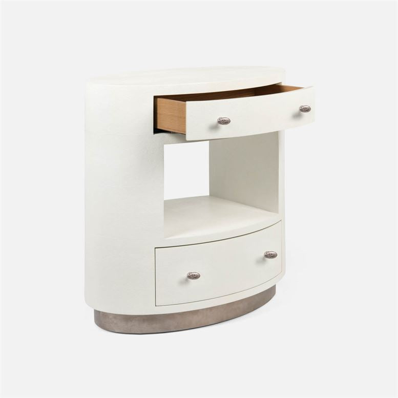 made goods nerine double nightstand silver