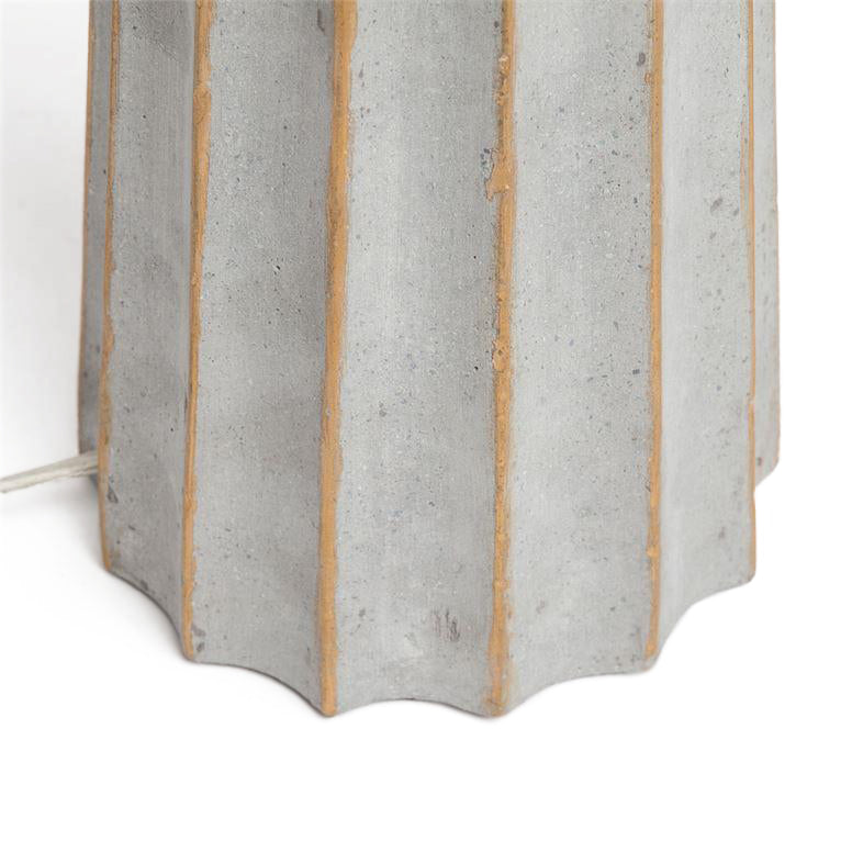 Made Goods Nova Table Lamp Gray and Gold Leaf