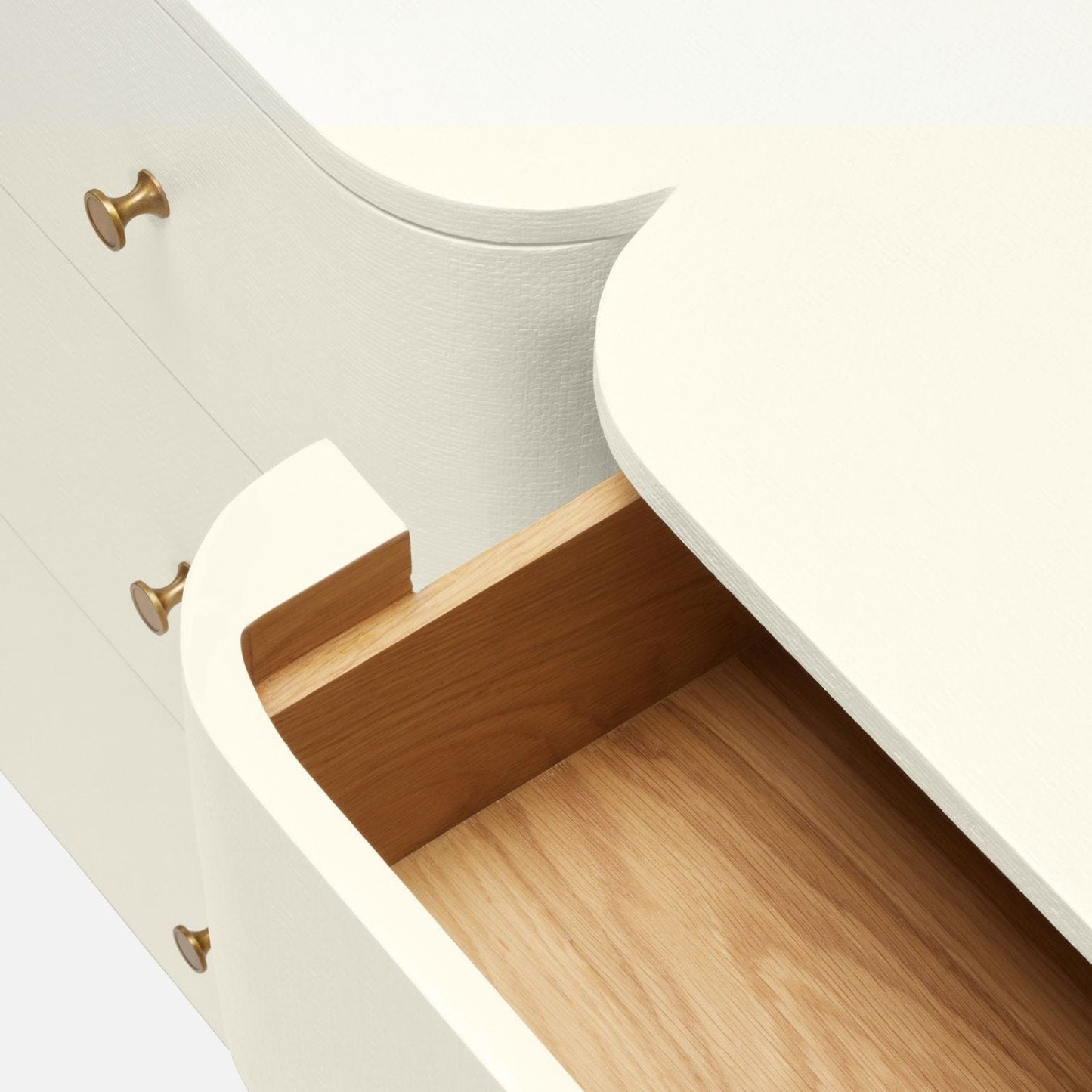 made goods olivia dresser off white faux raffia drawer detail