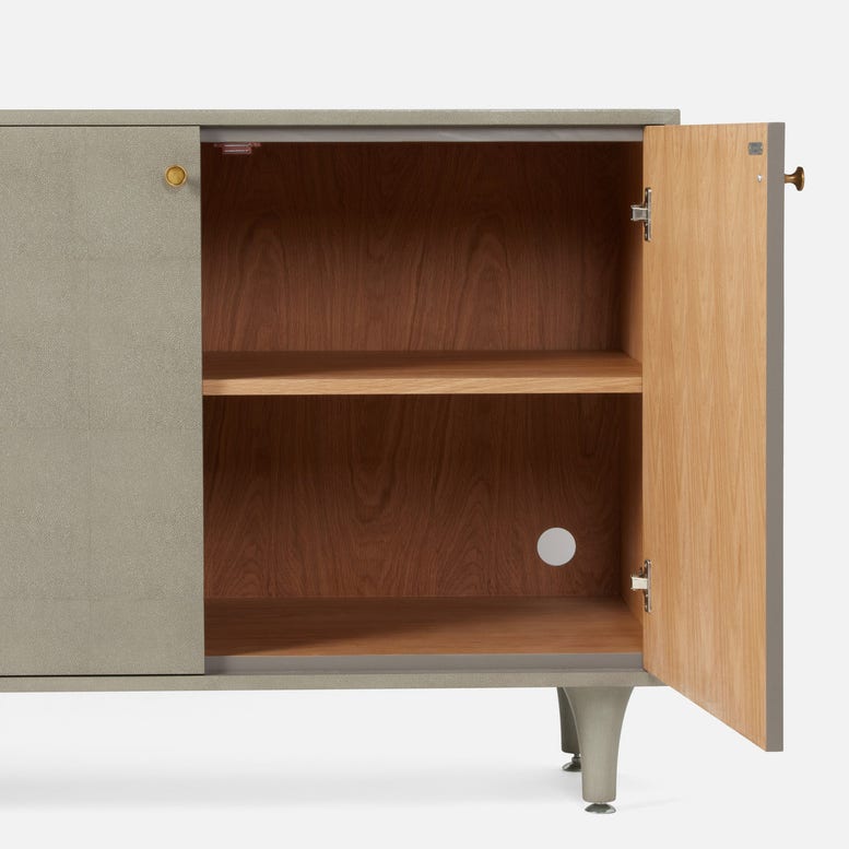 made goods ramon 84 inch buffet castor gray shagreen interior