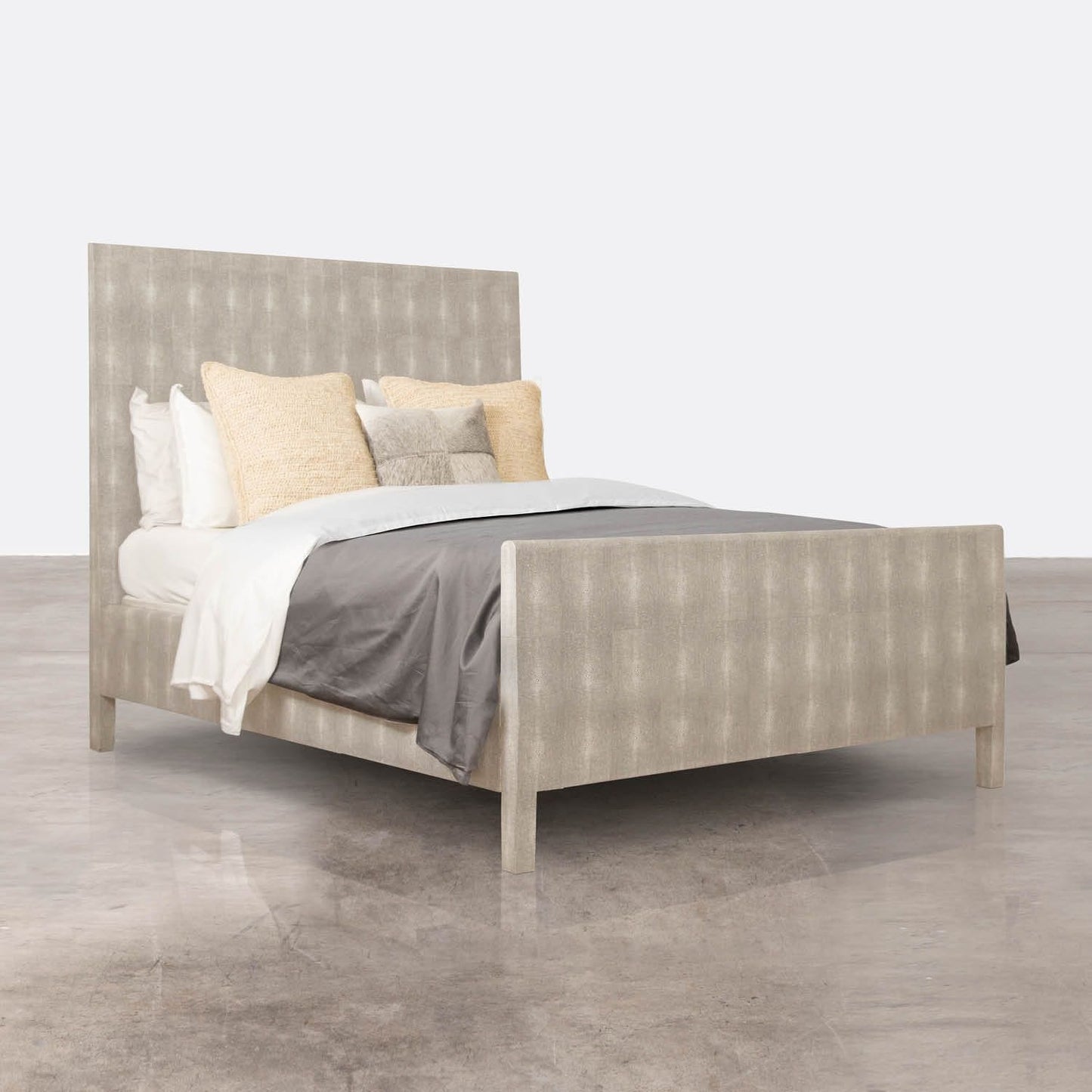 made goods sloan bed sand faux shagreen angle