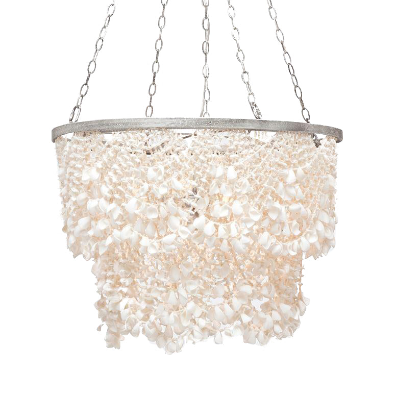 Worlds Away Capiz Shells Tapered Chandelier