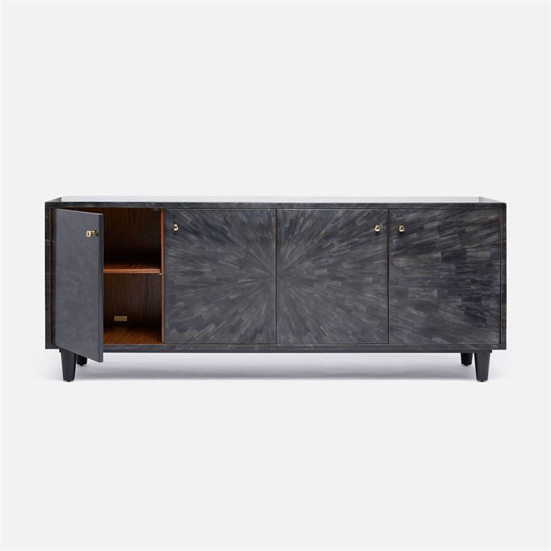 made goods torion four door buffet faux horn dooe open