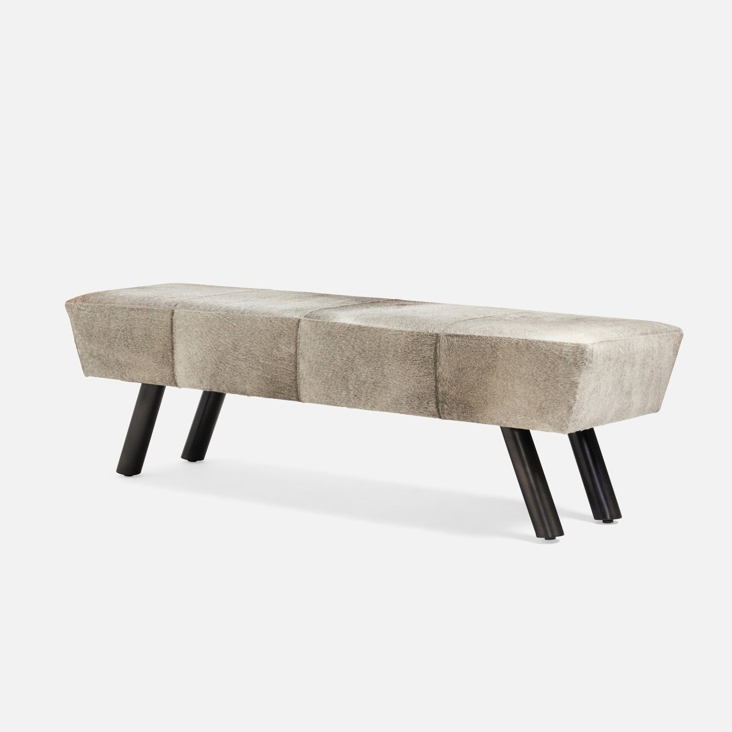 Gray Bench – 64” Made GRAY Goods HOME CLAYTON Hide on Trent Hair