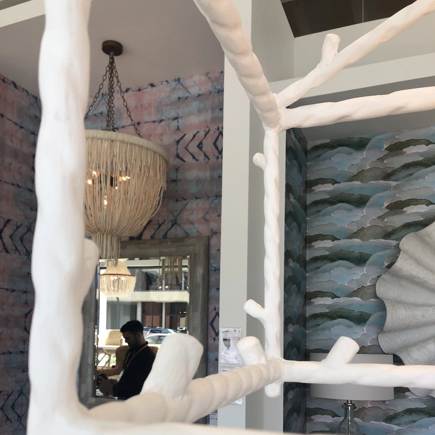 made goods Trina white close up open chandelier pendant