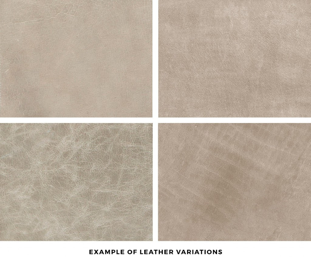 Made Goods Vaughn Stool Storm seating ottoman side table leather variations