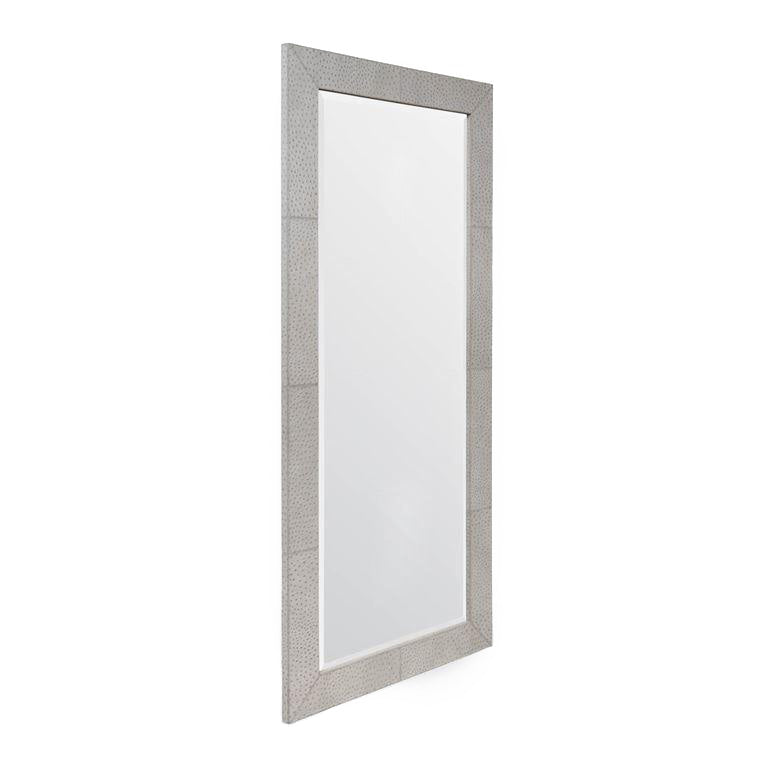 made goods zsa zsa mirror grey full grain leather ostrich side