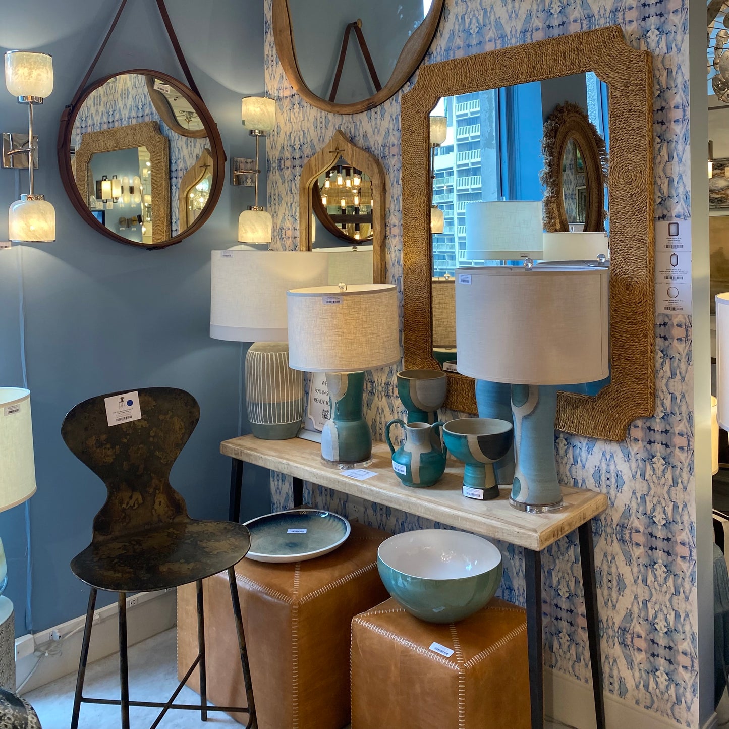 Jamie young marina mirror showroom