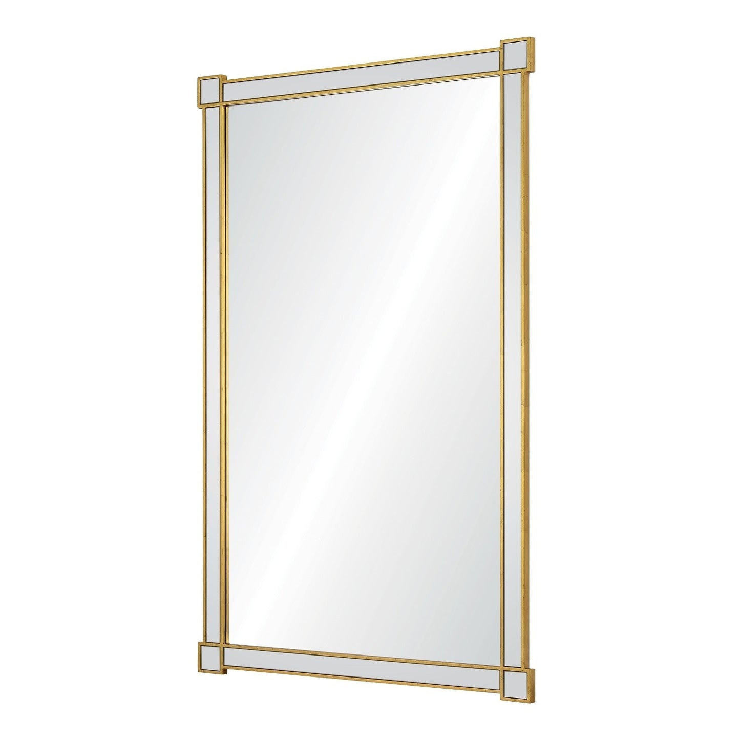 mirror home celerie kemble burnished gold leaf angle