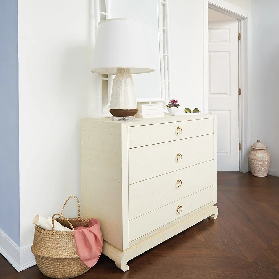 bungalow 5 ming 4 drawer cabinet natural grasscloth