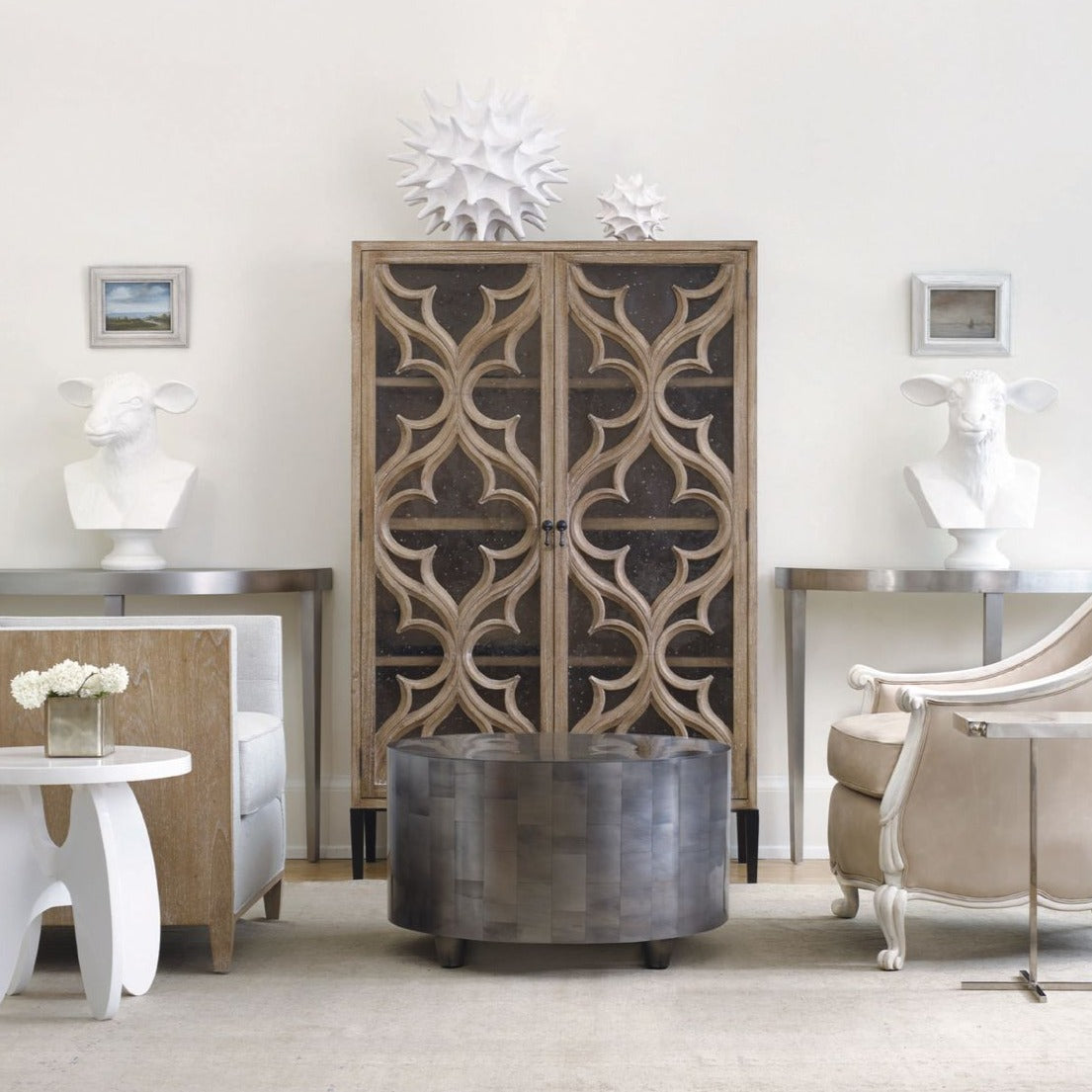 oly ramsey animal bust frost white styled