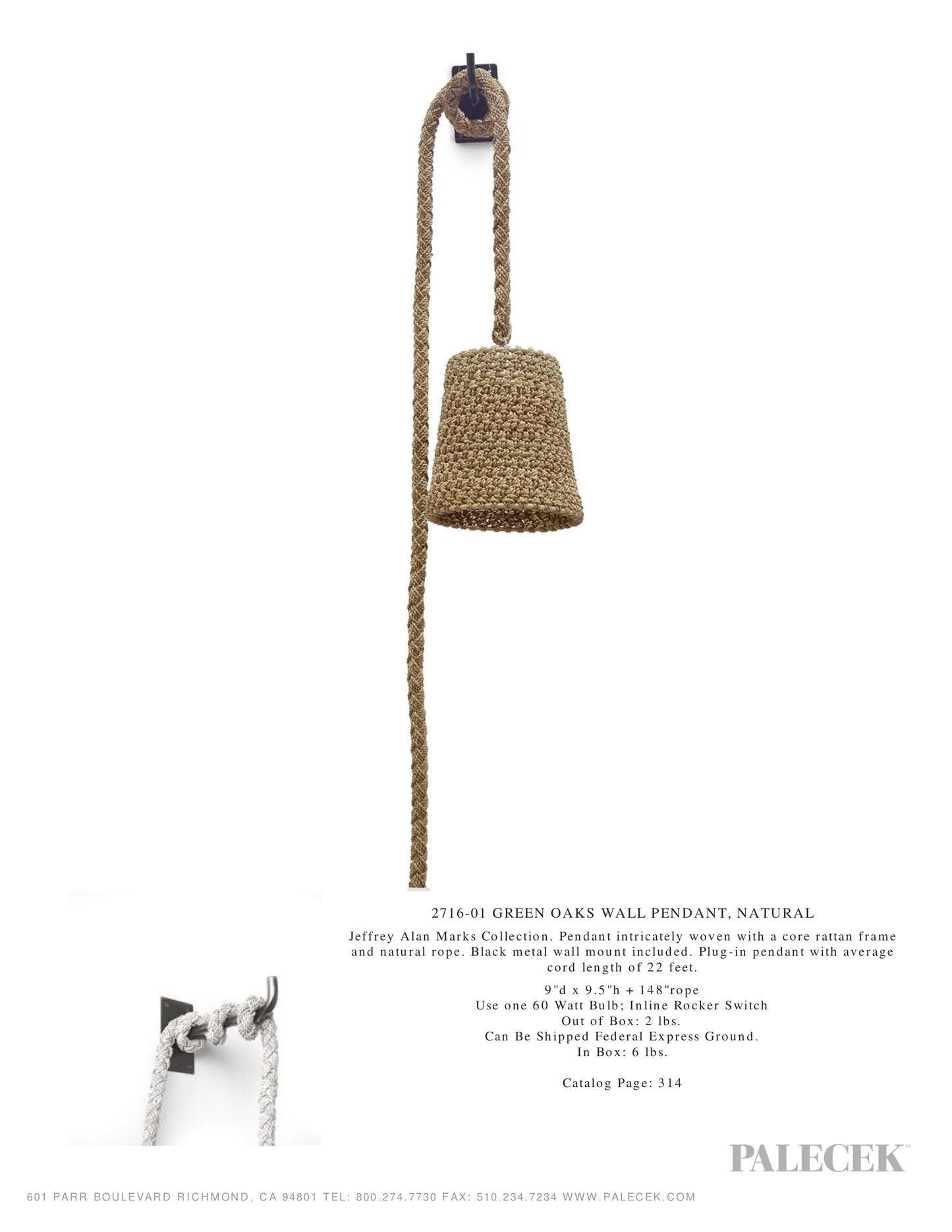 palecek green oaks hanging pendant tearsheet