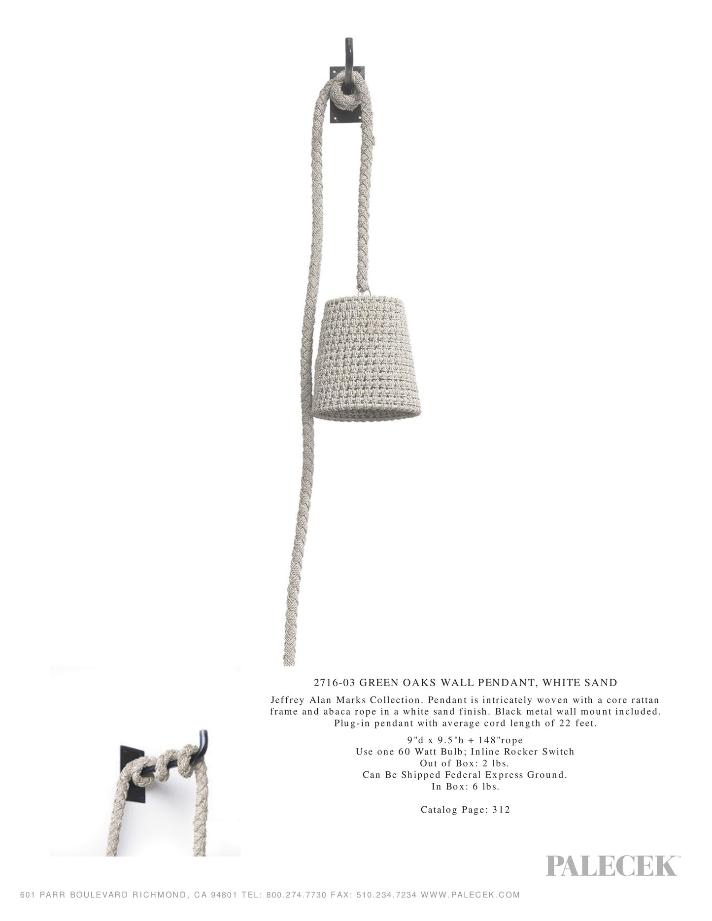 palecek green oaks hanging pendant tearsheet