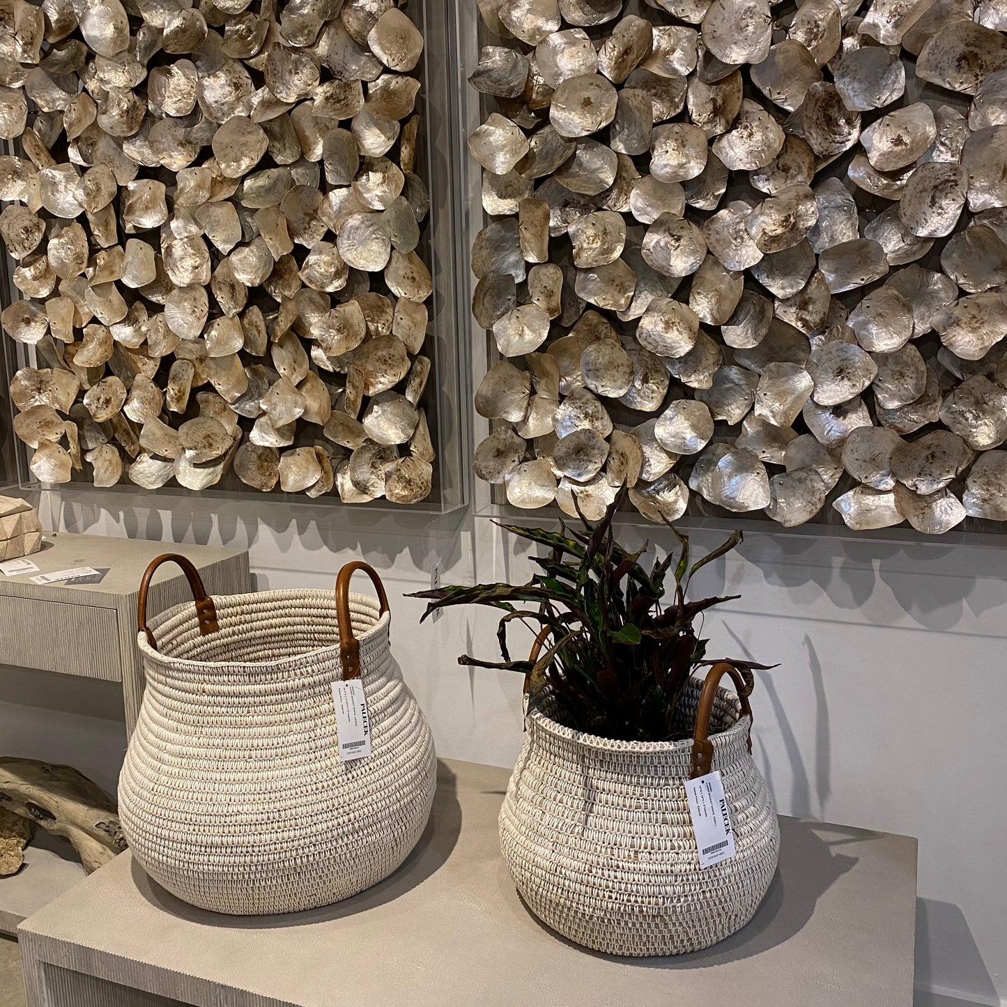 palecek cairo baskets white market